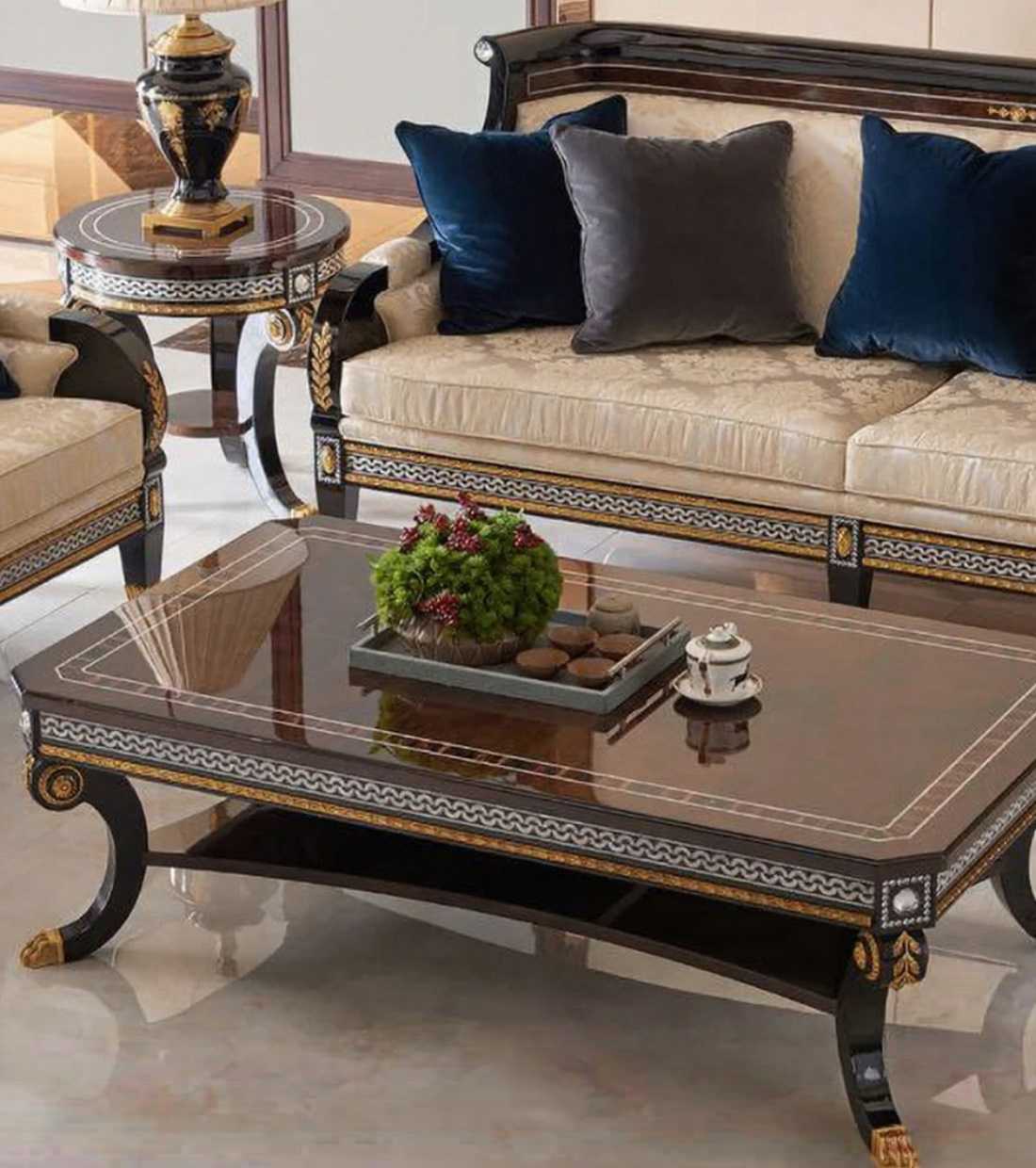 Modern Neoclassical Sofa Set – Regal Design with Plush Comfort
