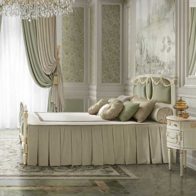 Roman-Inspired Neoclassical Bed – Classical Elegance with Modern Craftsmanship
