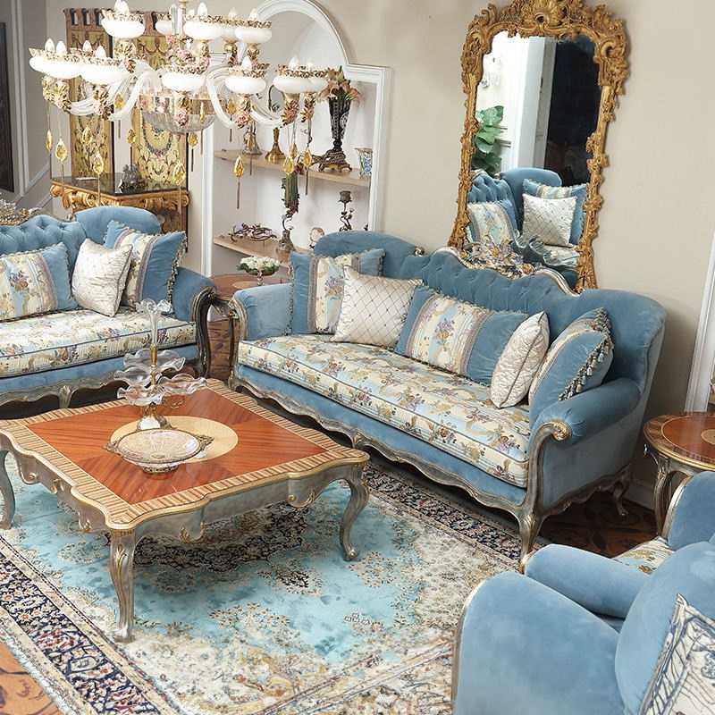 Royal Design Hand Carved Classic Luxury Living Room Sofa Set