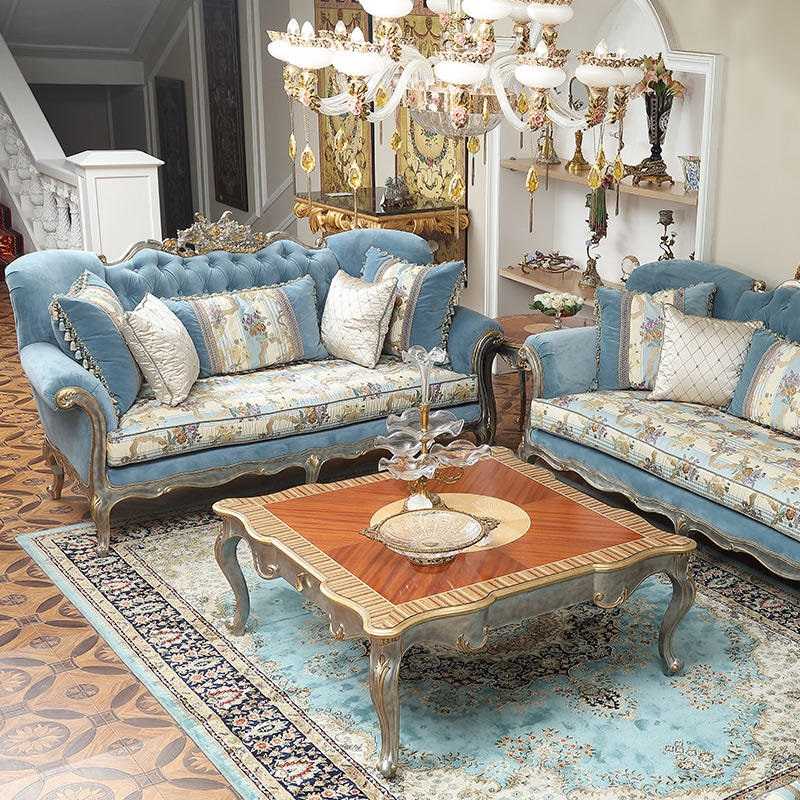 Royal Design Hand Carved Classic Luxury Living Room Sofa Set