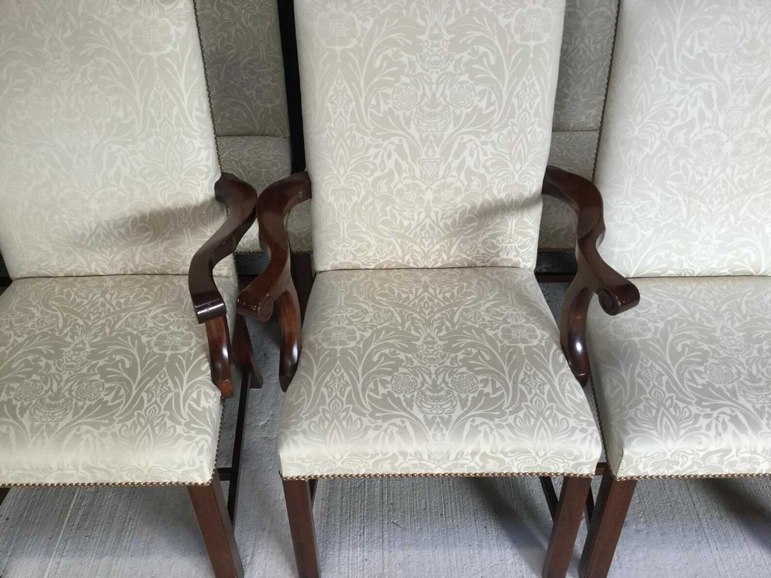 The Floral Grace Set | Classic Dining Table & 14-Seater Floral Chair Set