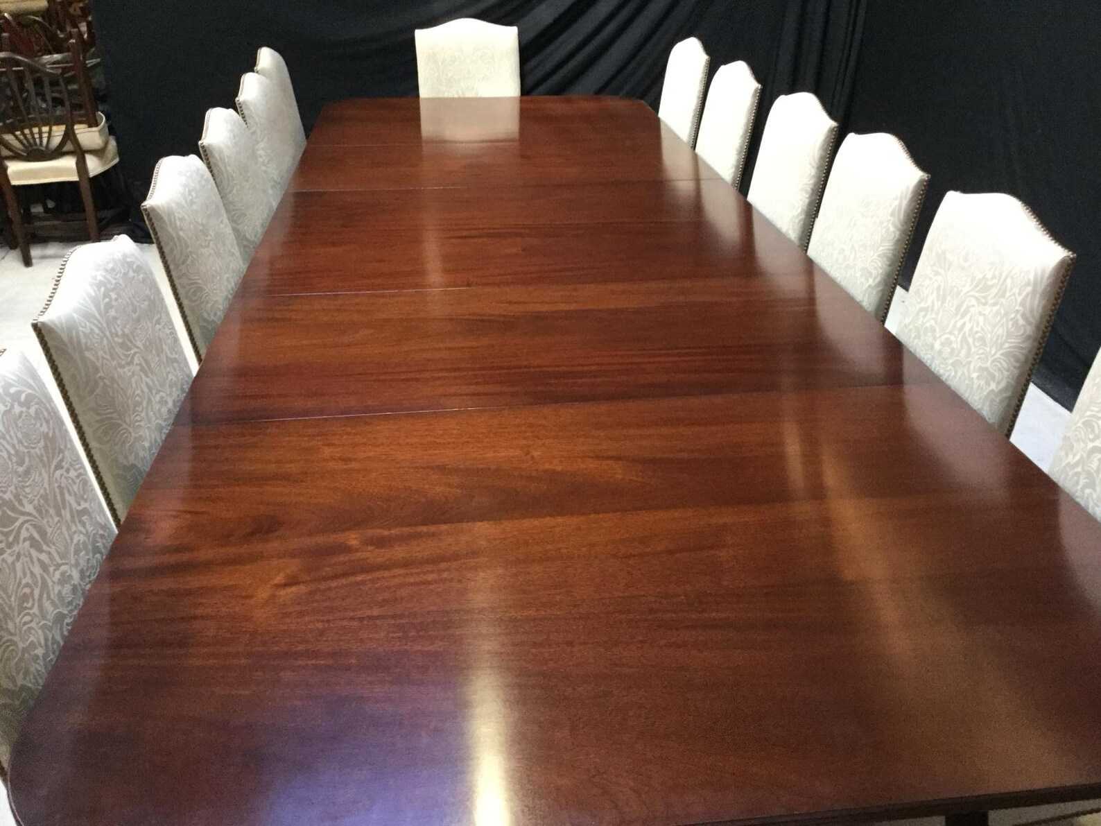 The Floral Grace Set | Classic Dining Table & 14-Seater Floral Chair Set