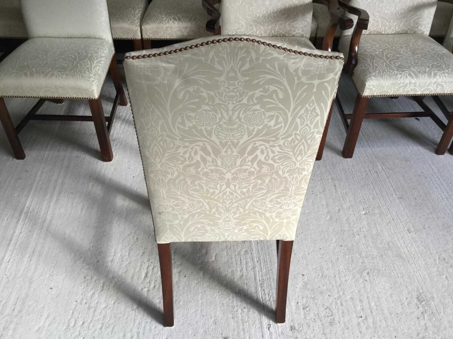 The Floral Grace Set | Classic Dining Table & 14-Seater Floral Chair Set