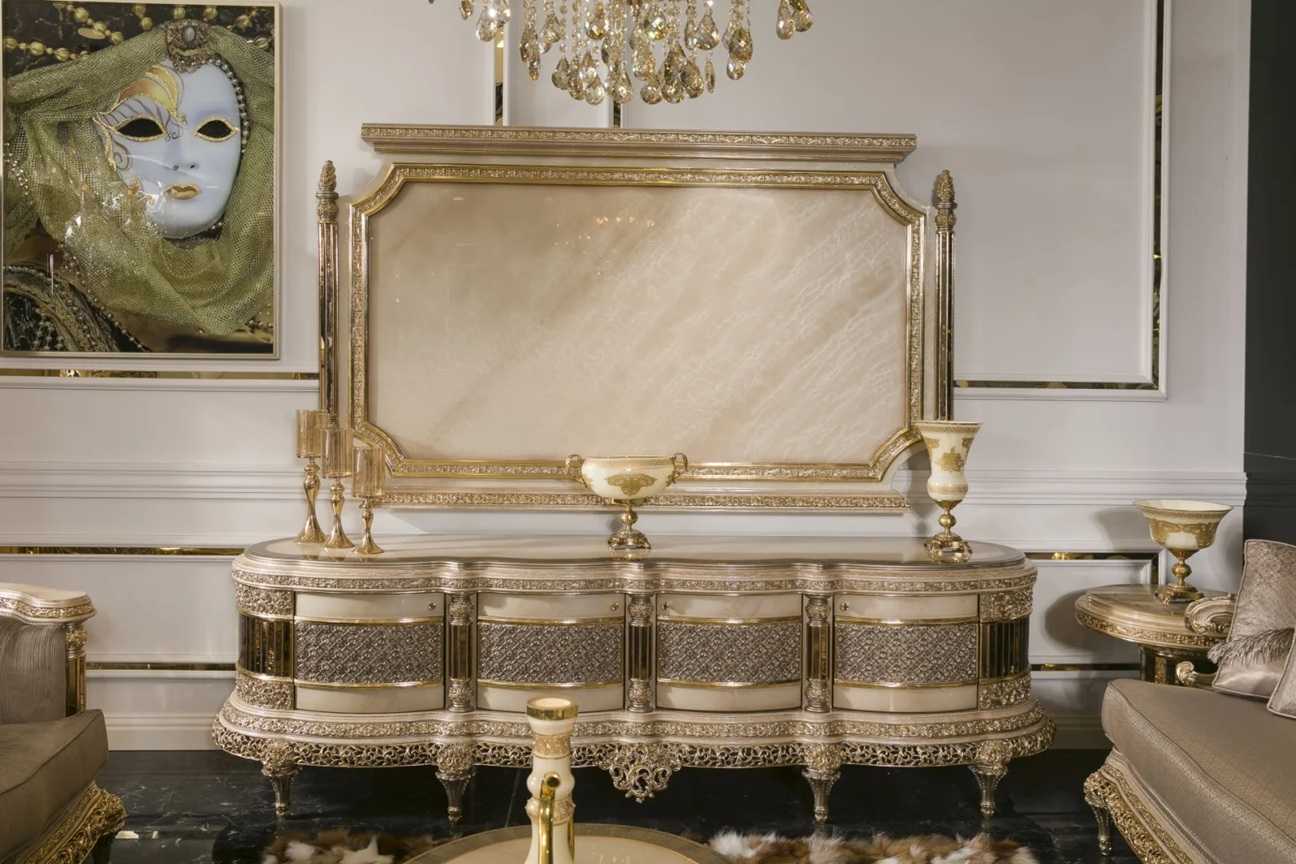 Ultra-Luxury Imperial European Royal Sofa Set with Monumental Hand-Carved Gold Frames, Curved Palace Seating And Majestic Classical Grandeur