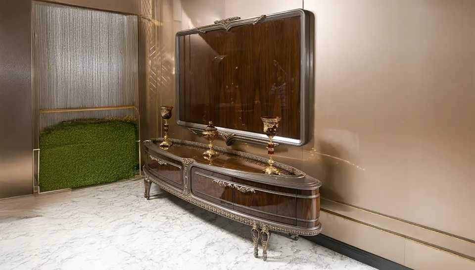 Ultra-Luxury Sofa with Carved Silver Frame and Premium Upholstery – Regal Comfort Meets Glamorous Style 