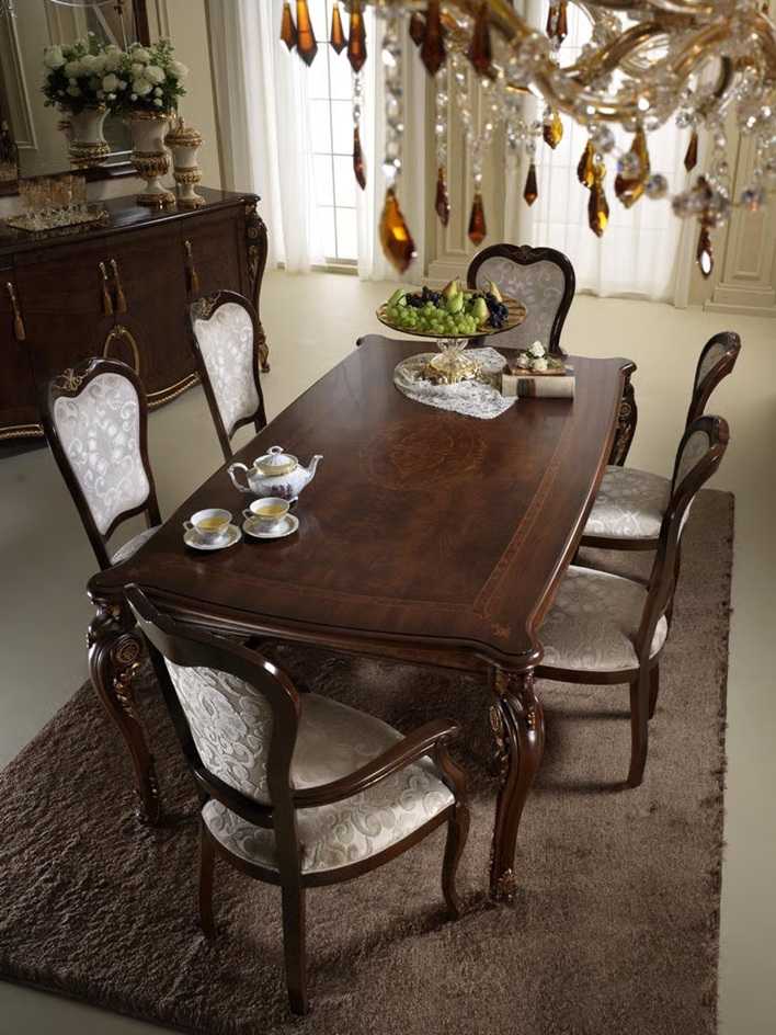 Vintage-Inspired 6-Seater Dining Table  Neo-classic