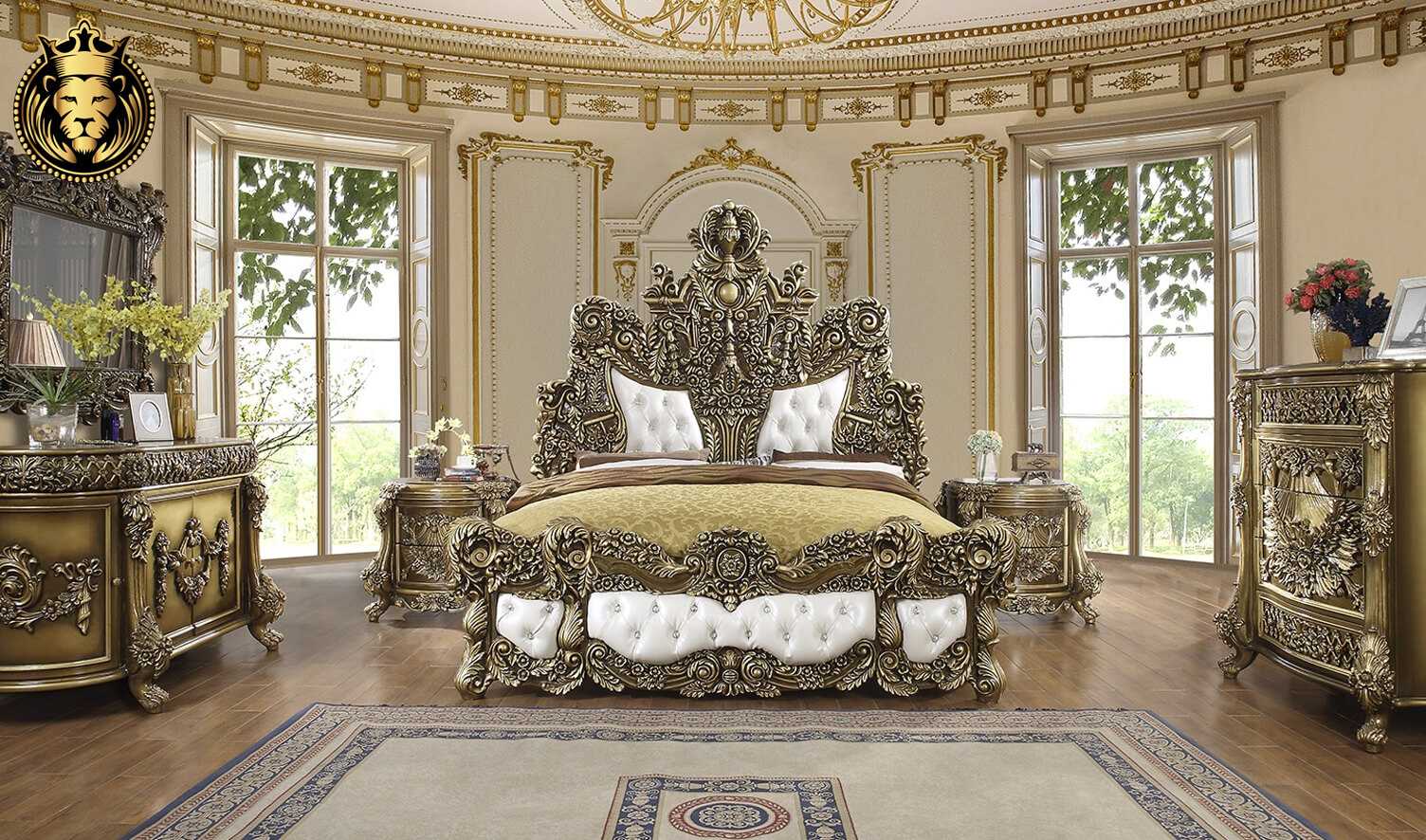 Bakersfield European Style Hand Carved Bedroom Set