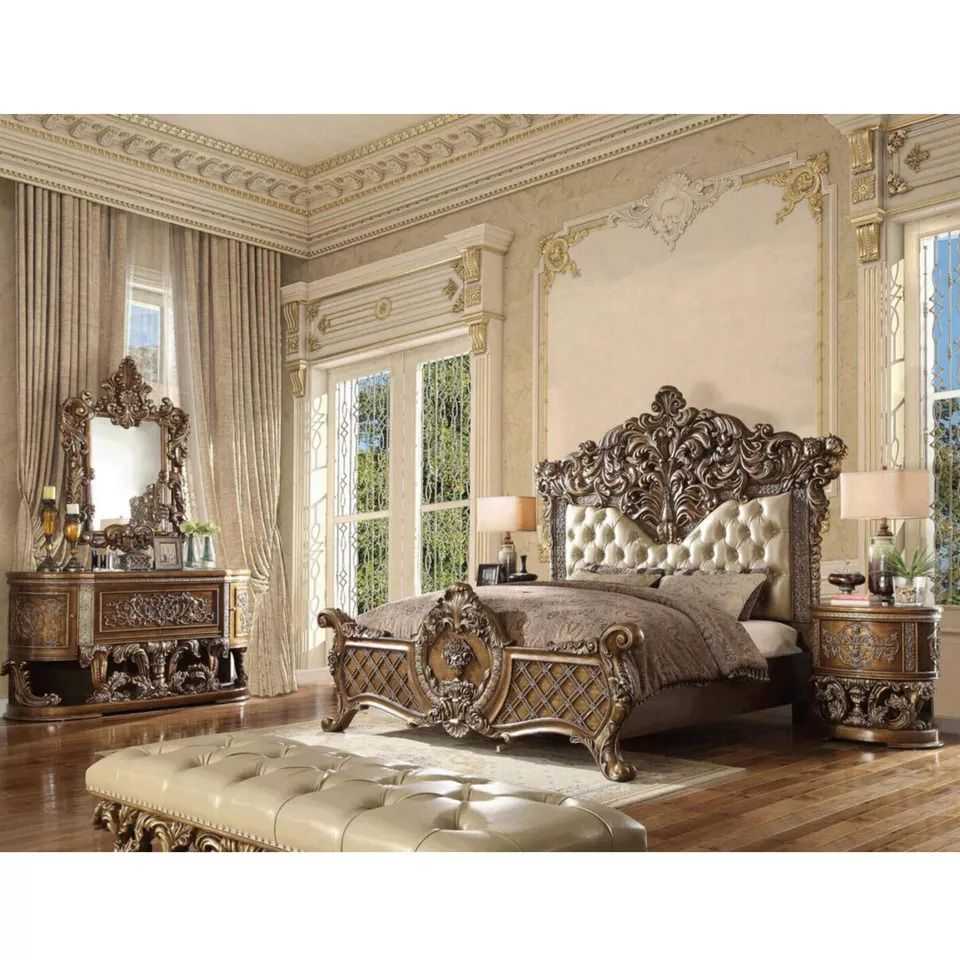 Italian Classic Carved Bed