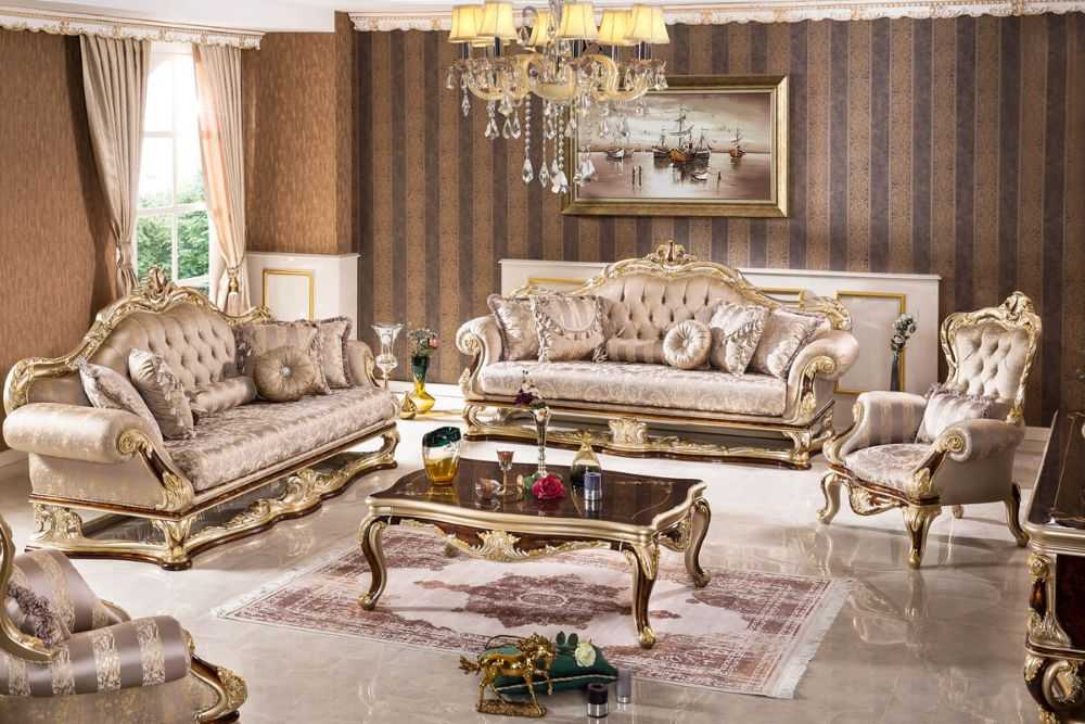 Luxury French Traditional Sofa Set 