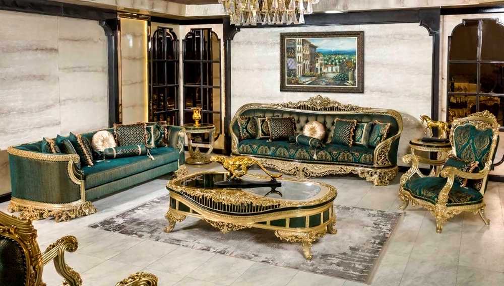 MAXICAN STYLE CARVED SOFA SET 