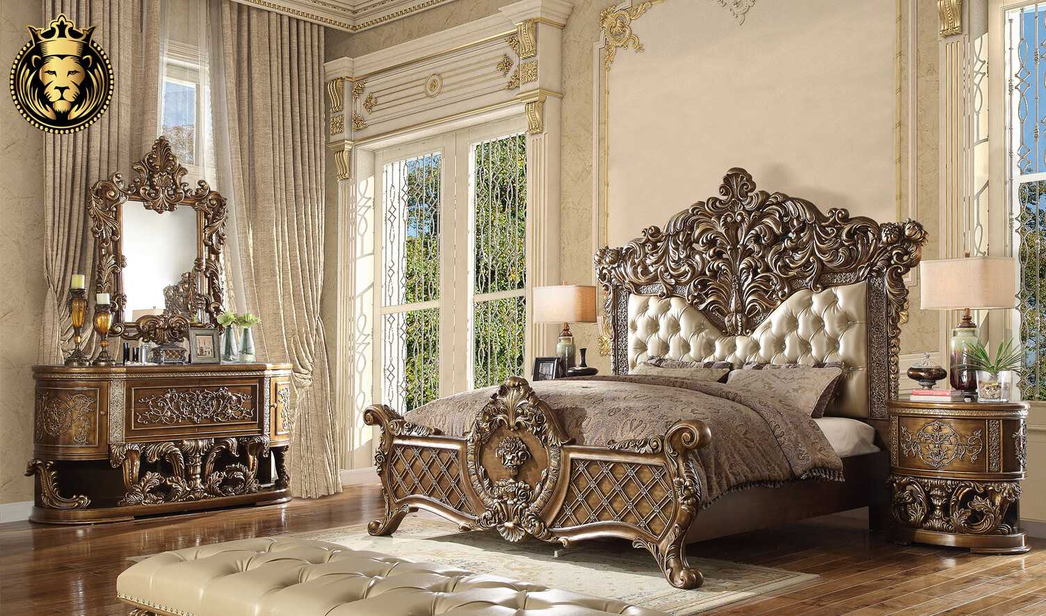 Lincoln European Style Carving Royal Bedroom Furniture