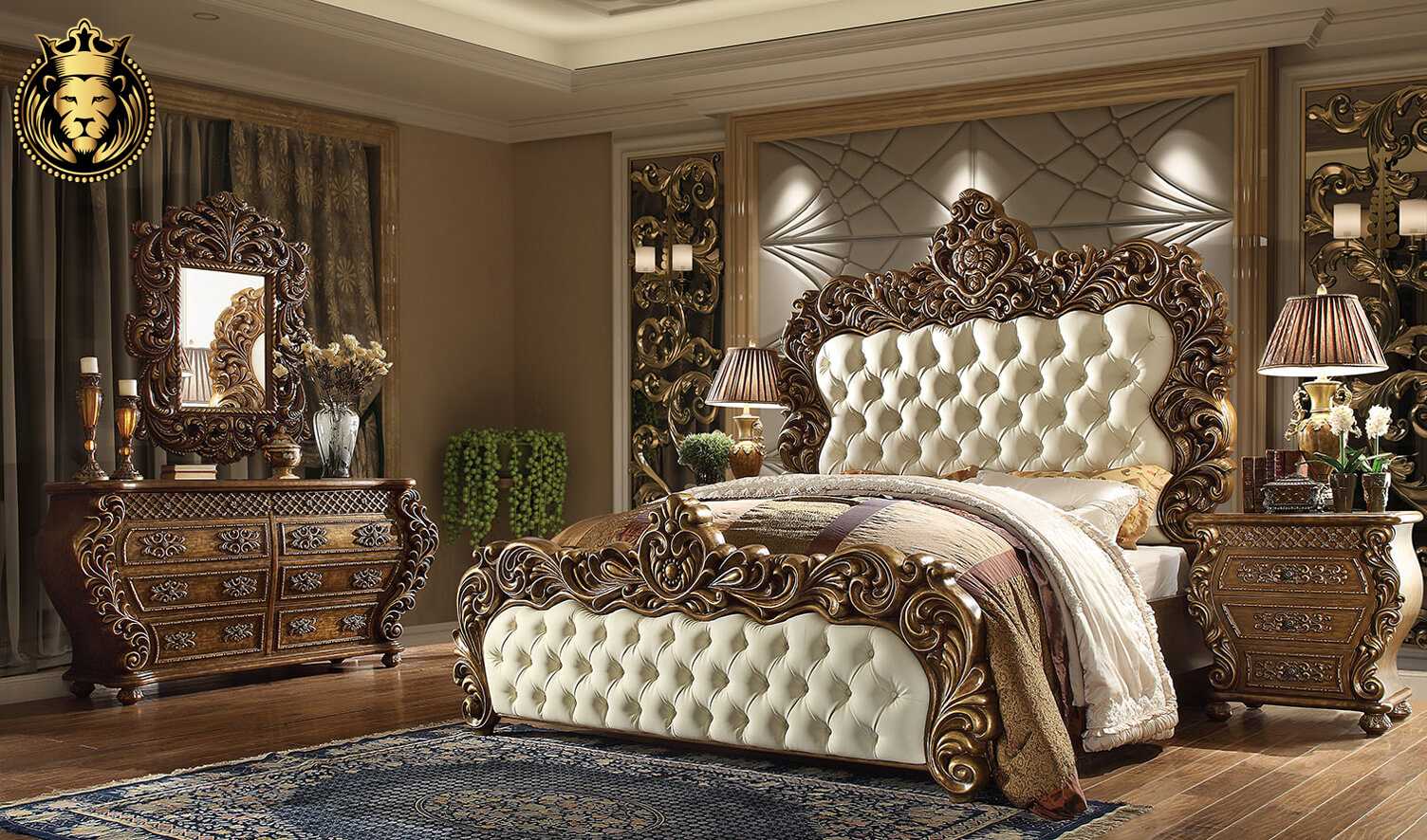 Louis European Style Carving Bedroom Furniture