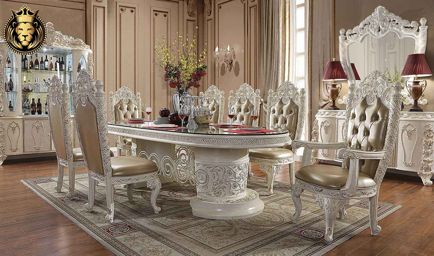 Richmond European Style Hand Carved Dining Set