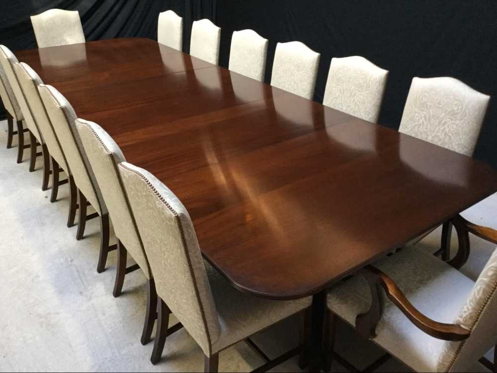 The Floral Grace Set | Classic Dining Table & 14-Seater Floral Chair Set