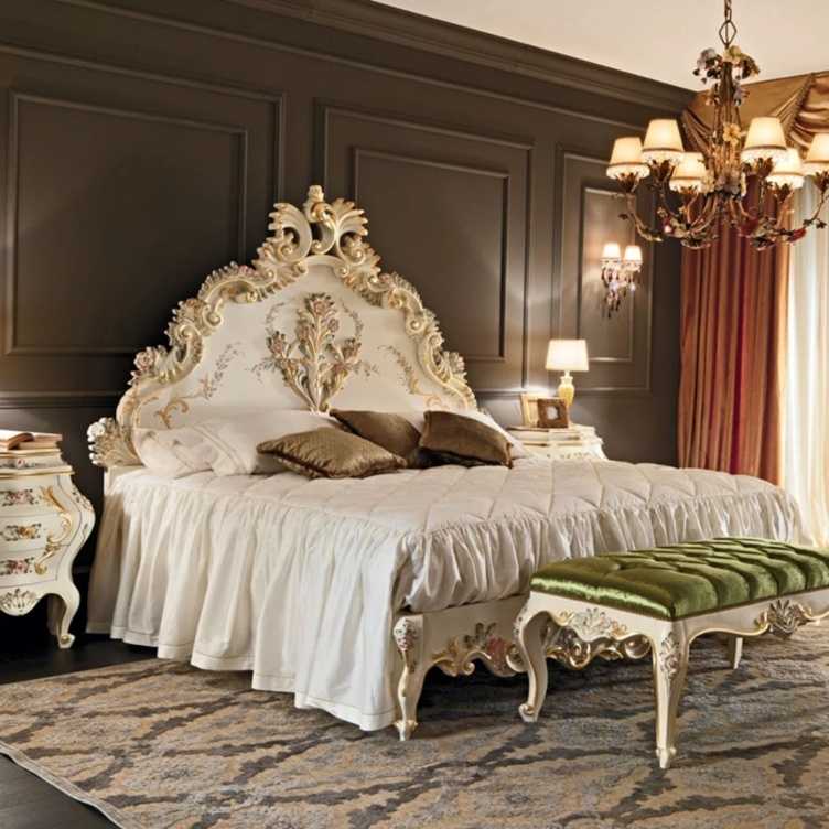Victorian Style Bedroom Furniture – Hand-Painted King Bed and Nightstands  Elegant Antique Look